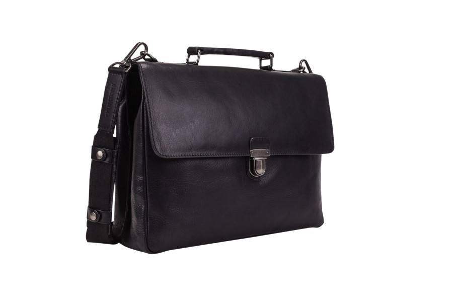 Best Leonhard Heyden Leonhard Heyden Roma Briefcase 2 Compartments Black