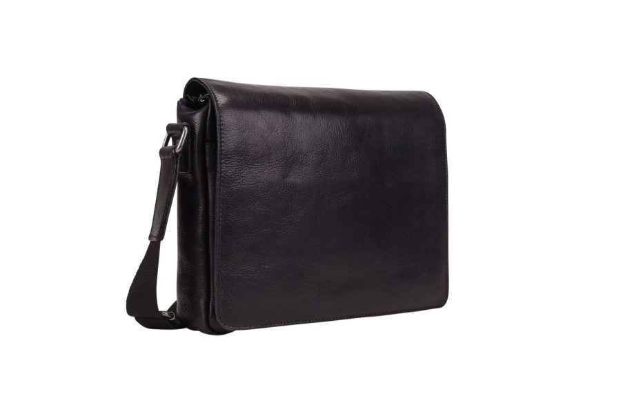 Hot Leonhard Heyden Leonhard Heyden Roma Messenger Bag M Black