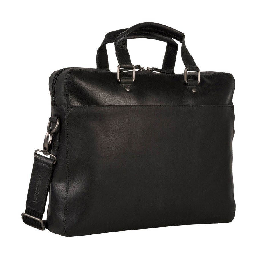 Best Leonhard Heyden Leonhard Heyden Dakota Zipped Briefcase 1 Compartment Black