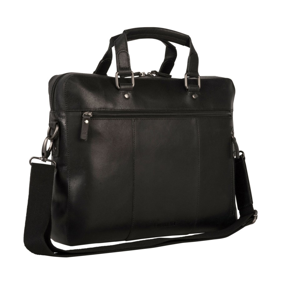 Best Leonhard Heyden Leonhard Heyden Dakota Zipped Briefcase 1 Compartment Black