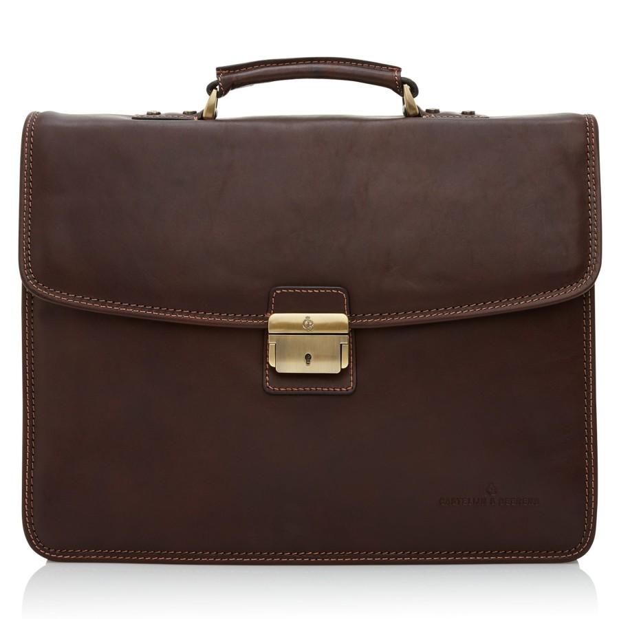 Best Castelijn & Beerens Castelijn & Beerens Verona Laptop Bag 13.3" + Tablet Double Pocket Mocca