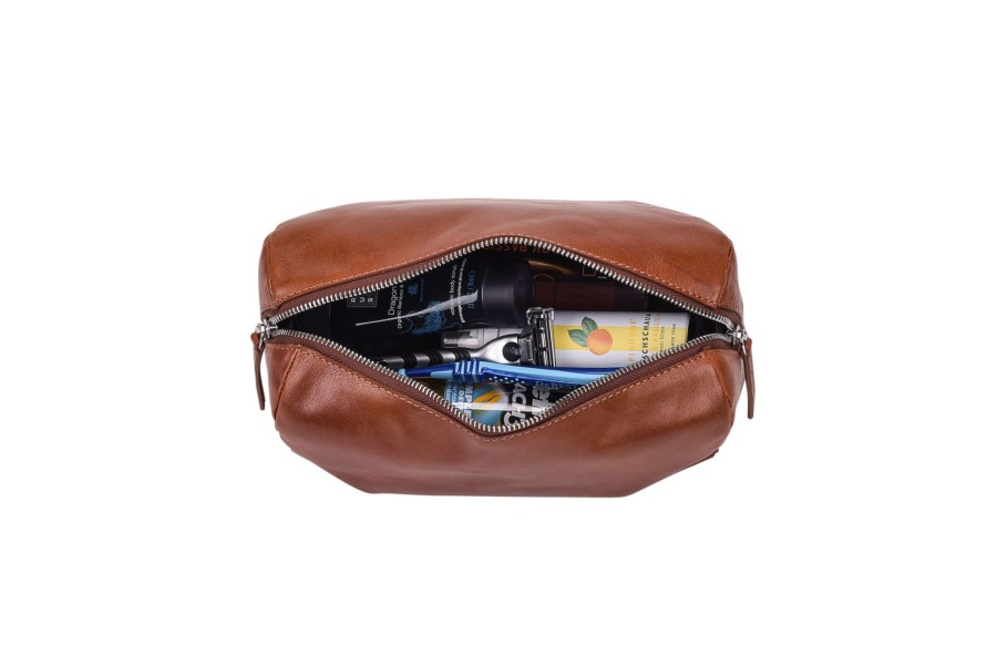 Hot Leonhard Heyden Leonhard Heyden Cambridge Toilet Bag Cognac