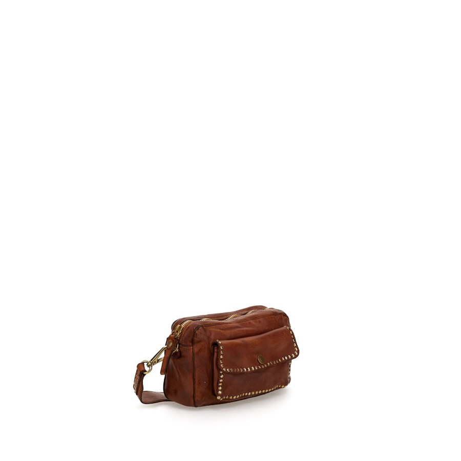 Clearance Campomaggi Campomaggi Traditional Kura Bowling Bag Cognac