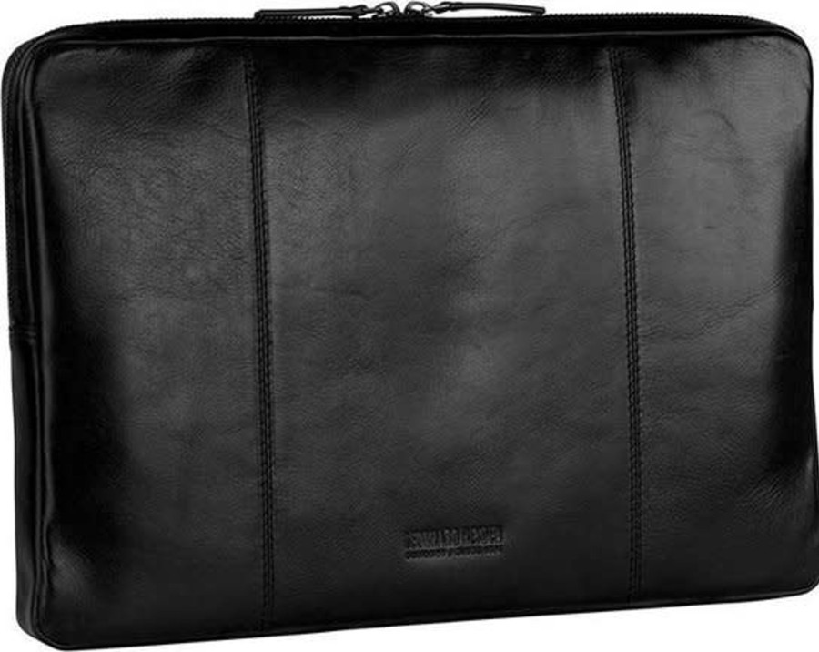 Clearance Leonhard Heyden Leonhard Heyden Cambridge Zipped Laptop Sleeve M Black