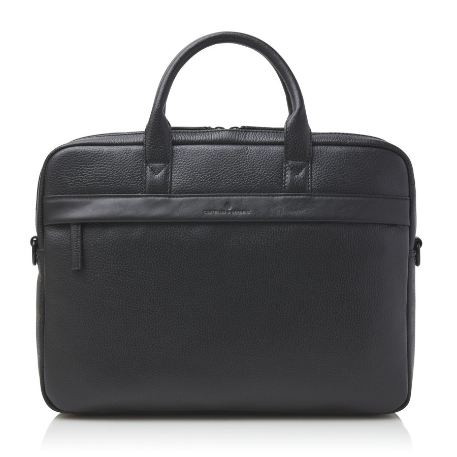 Clearance Castelijn & Beerens Castelijn & Beerens Onyx Alpha Laptop Bag 15.6" Double Zip Black