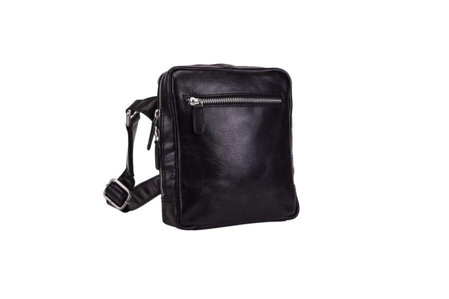 Best Leonhard Heyden Leonhard Heyden Cambridge Zipped Messenger Bag S Black