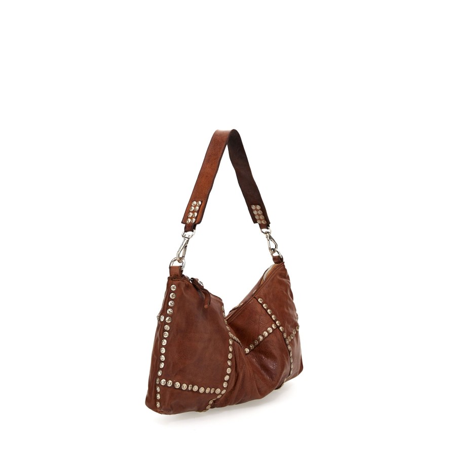 Hot Campomaggi Campomaggi Horizontal Shoulder Bag Traditional Virgo Cognac