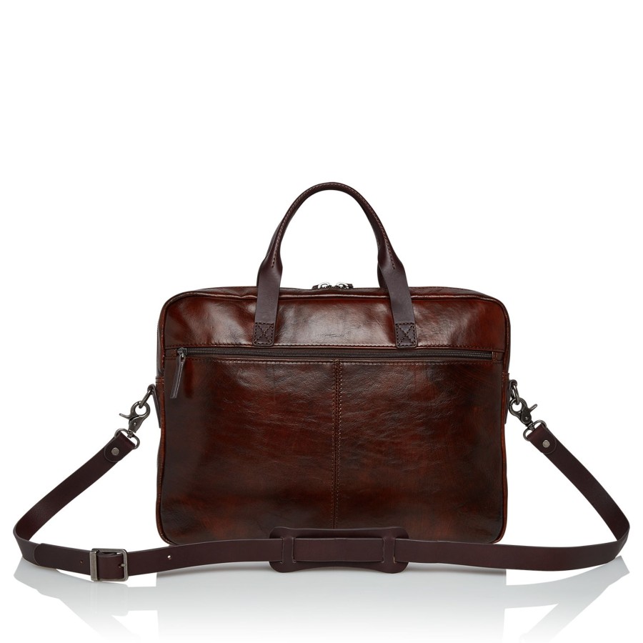 Best Castelijn & Beerens Castelijn & Beerens Rien Laptop Bag 15.6" + Tablet Single Zip Cognac