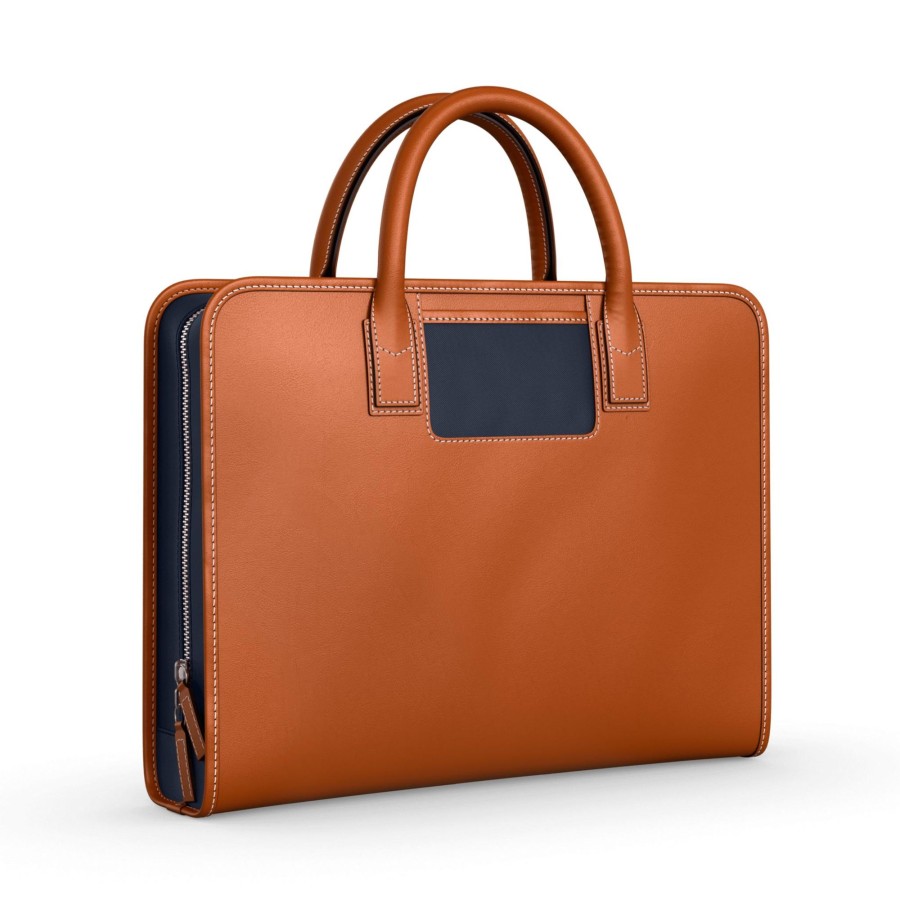 Hot Travelteq Travelteq Briefcase Cognac Navy