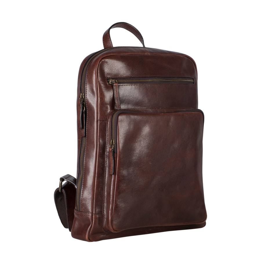 Clearance Leonhard Heyden Leonhard Heyden Cambridge Business Backpack Red Brown