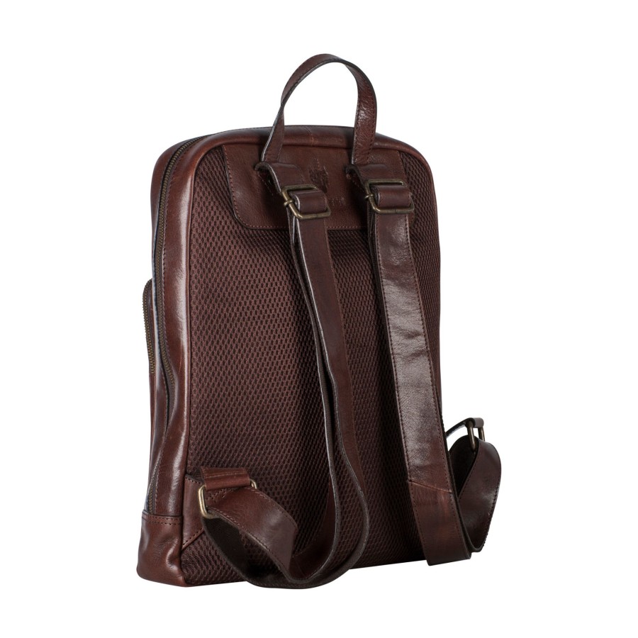 Clearance Leonhard Heyden Leonhard Heyden Cambridge Business Backpack Red Brown