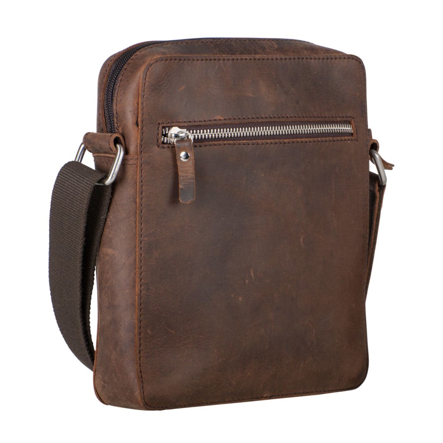 Wholesale Leonhard Heyden Leonhard Heyden Salisbury Zipped Messenger Bag S Brown