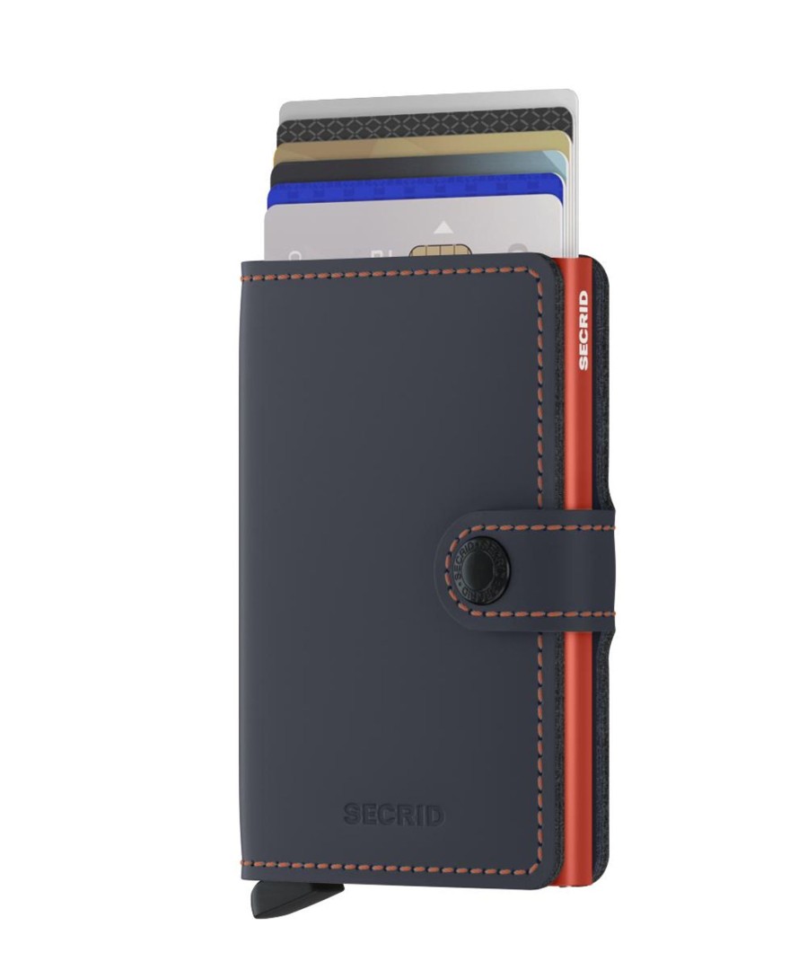 Hot Secrid Secrid Miniwallet Matte Nightblue & Orange