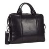 New Leonhard Heyden Leonhard Heyden Roma Zipped Briefcase Slim 1 Compartment Black