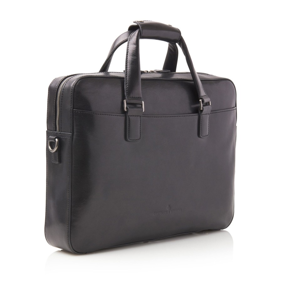 New Castelijn & Beerens Castelijn & Beerens Gaucho Ted Laptop Bag 15.6" Single Zip Black