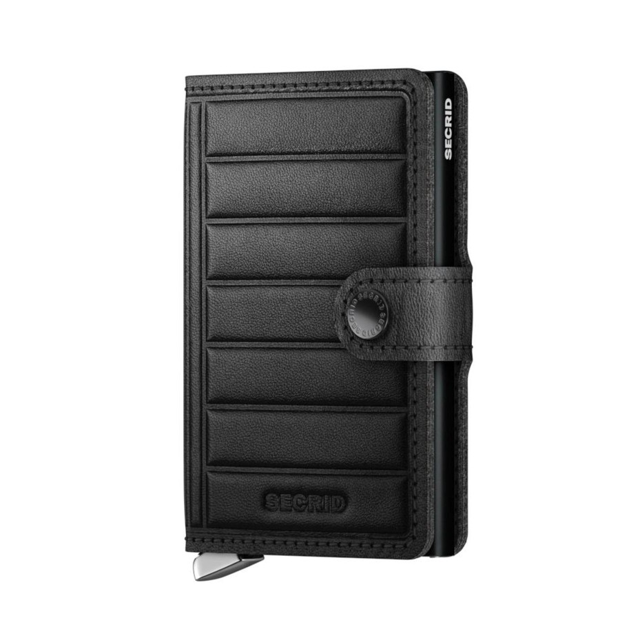 Clearance Secrid Secrid Premium Miniwallet Emboss Lines Black