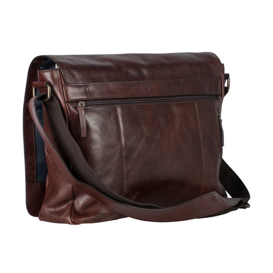 Clearance Leonhard Heyden Leonhard Heyden Cambridge Messenger Bag L Red Brown