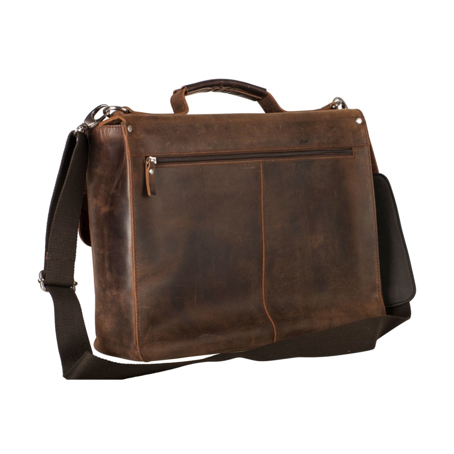 Online Leonhard Heyden Leonhard Heyden Salisbury Briefcase 1 Compartment Brown