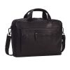 Clearance Leonhard Heyden Leonhard Heyden The Hague Zipped Briefcase 2 Compartments Black