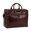 Best Leonhard Heyden Leonhard Heyden Cambridge Zipped Briefcase 3 Compartments Red Brown