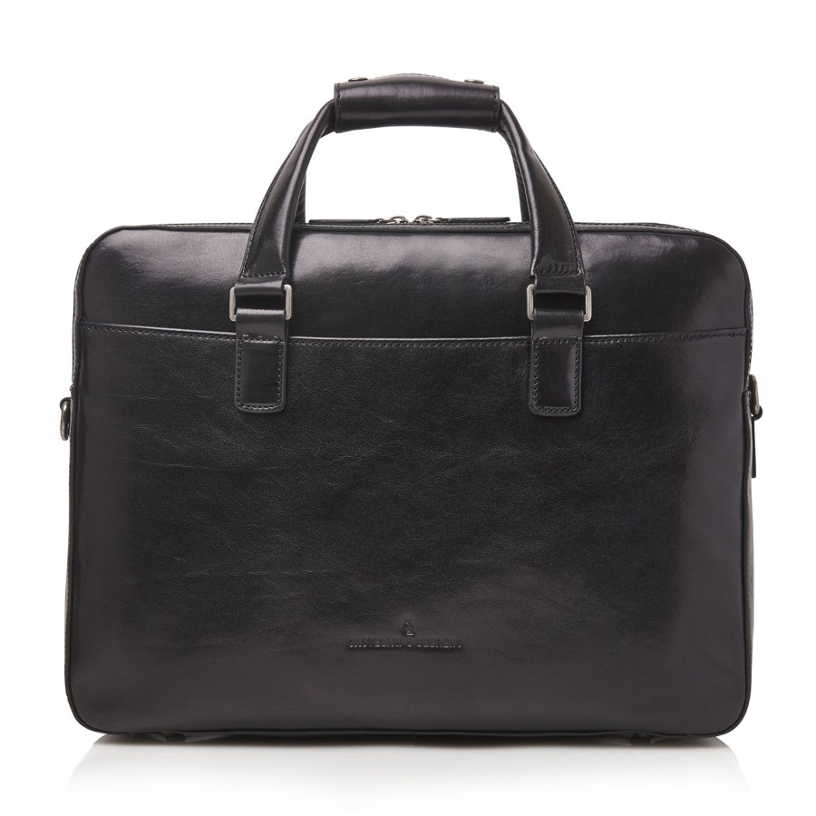 New Castelijn & Beerens Castelijn & Beerens Gaucho Paul Laptop Bag 15.6" Double Zip Black