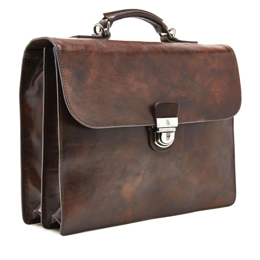 Online Castelijn & Beerens Castelijn & Beerens Rien Laptop Briefcase 13.3" Double Pocket Cognac