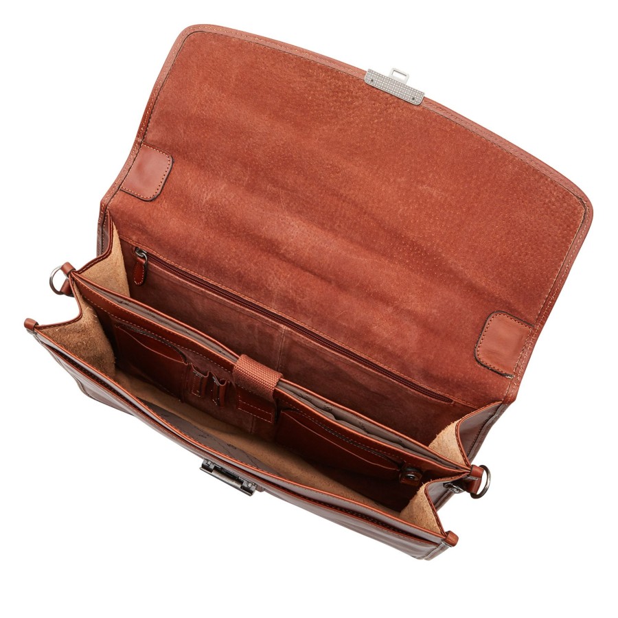 Clearance Castelijn & Beerens Castelijn & Beerens Verona Laptop Bag 13.3" + Tablet Double Pocket Light Brown