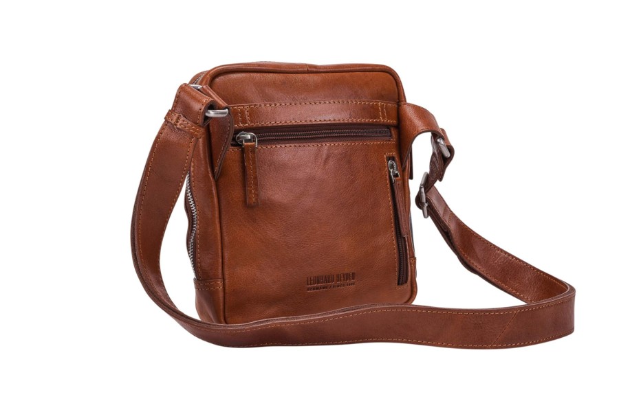 Online Leonhard Heyden Leonhard Heyden Cambridge Zipped Messenger Bag S Cognac