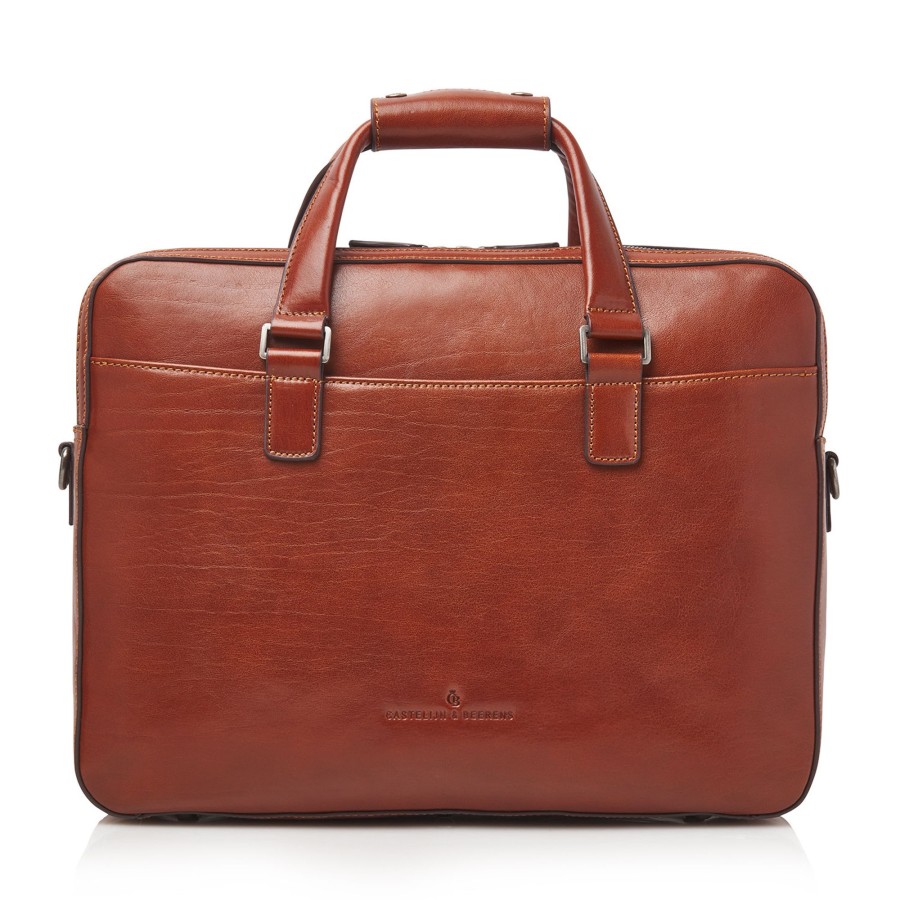 Wholesale Castelijn & Beerens Castelijn & Beerens Gaucho Ted Laptop Bag 15.6" Single Zip Cognac