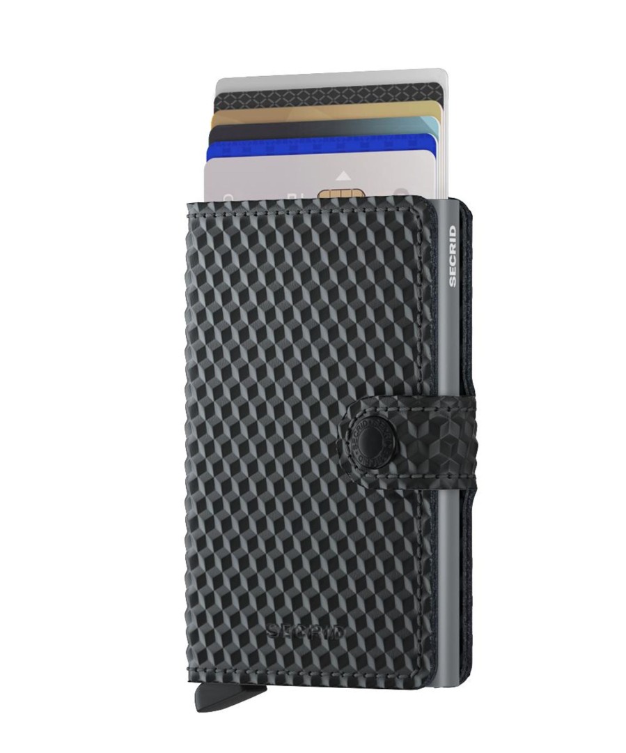 Clearance Secrid Secrid Miniwallet Cubic Black Titanium