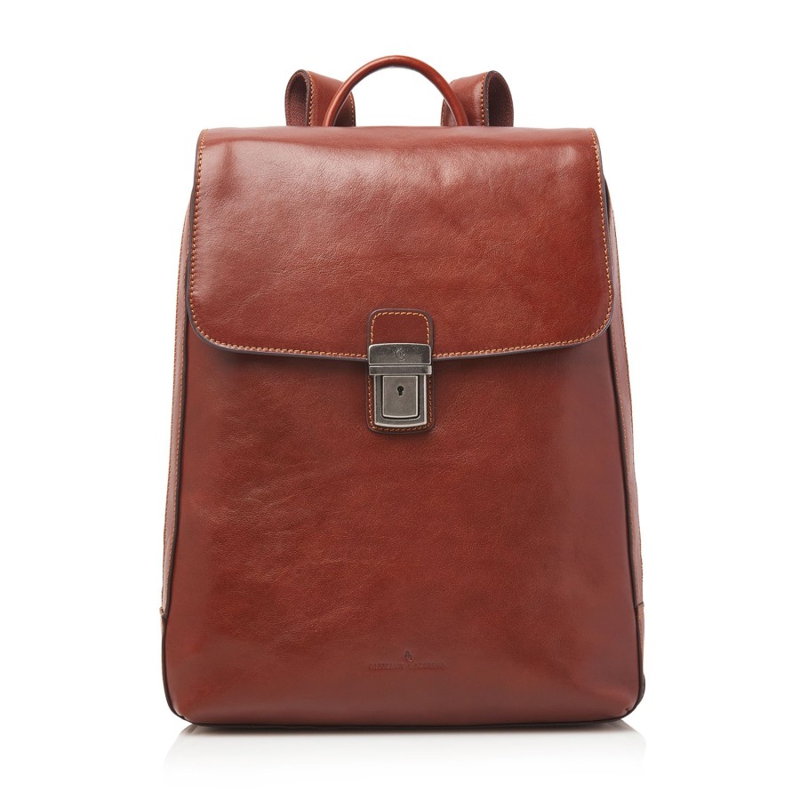 Hot Castelijn & Beerens Castelijn & Beerens Gaucho Guus Backpack 15.6" Single Zip Cognac