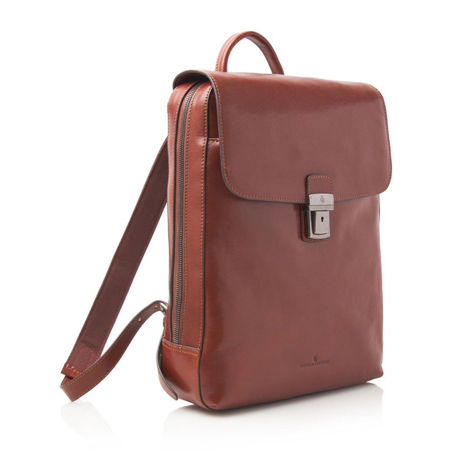 Hot Castelijn & Beerens Castelijn & Beerens Gaucho Guus Backpack 15.6" Single Zip Cognac