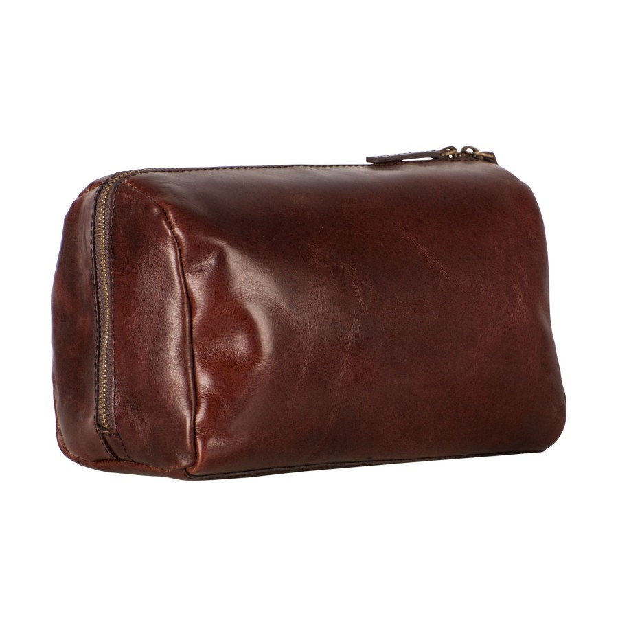 Best Leonhard Heyden Leonhard Heyden Cambridge Toilet Bag Red Brown