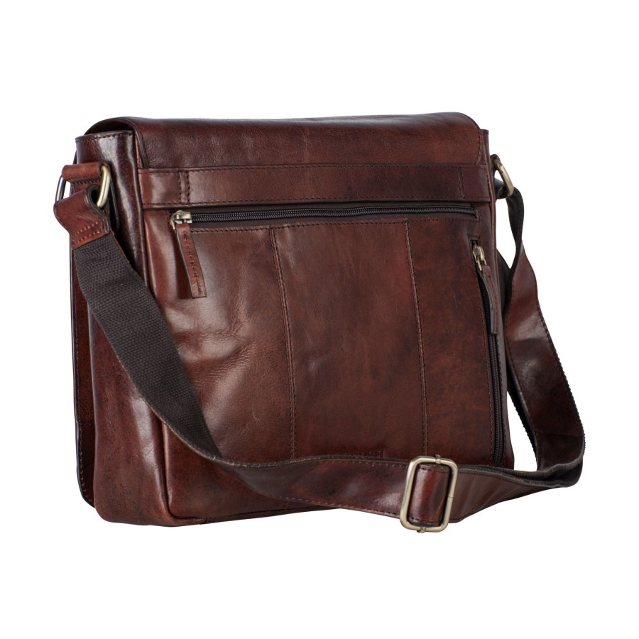 Hot Leonhard Heyden Leonhard Heyden Cambridge Messenger Bag M Red Brown