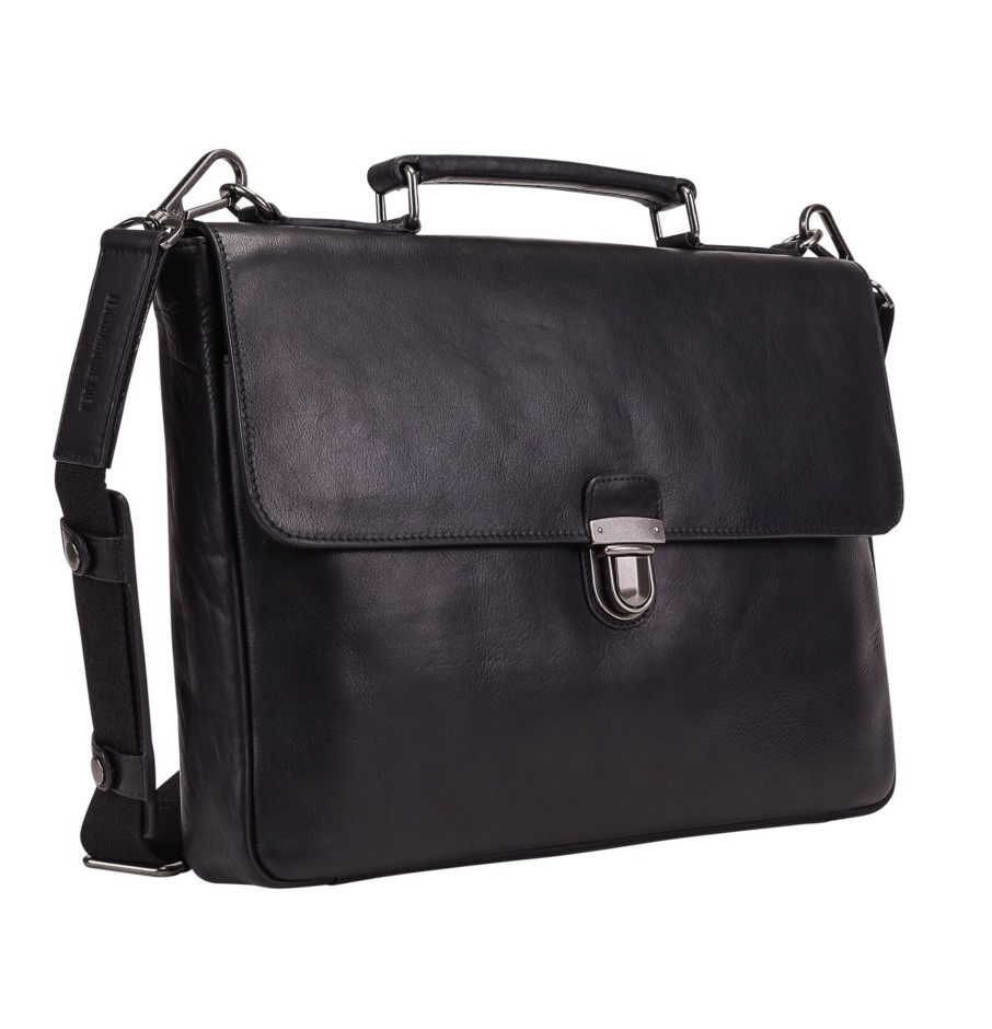 Hot Leonhard Heyden Leonhard Heyden Roma Briefcase 1 Compartment Black