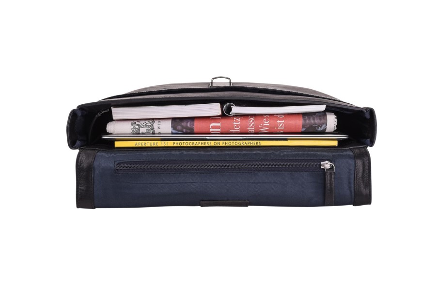 Hot Leonhard Heyden Leonhard Heyden Roma Briefcase 1 Compartment Black