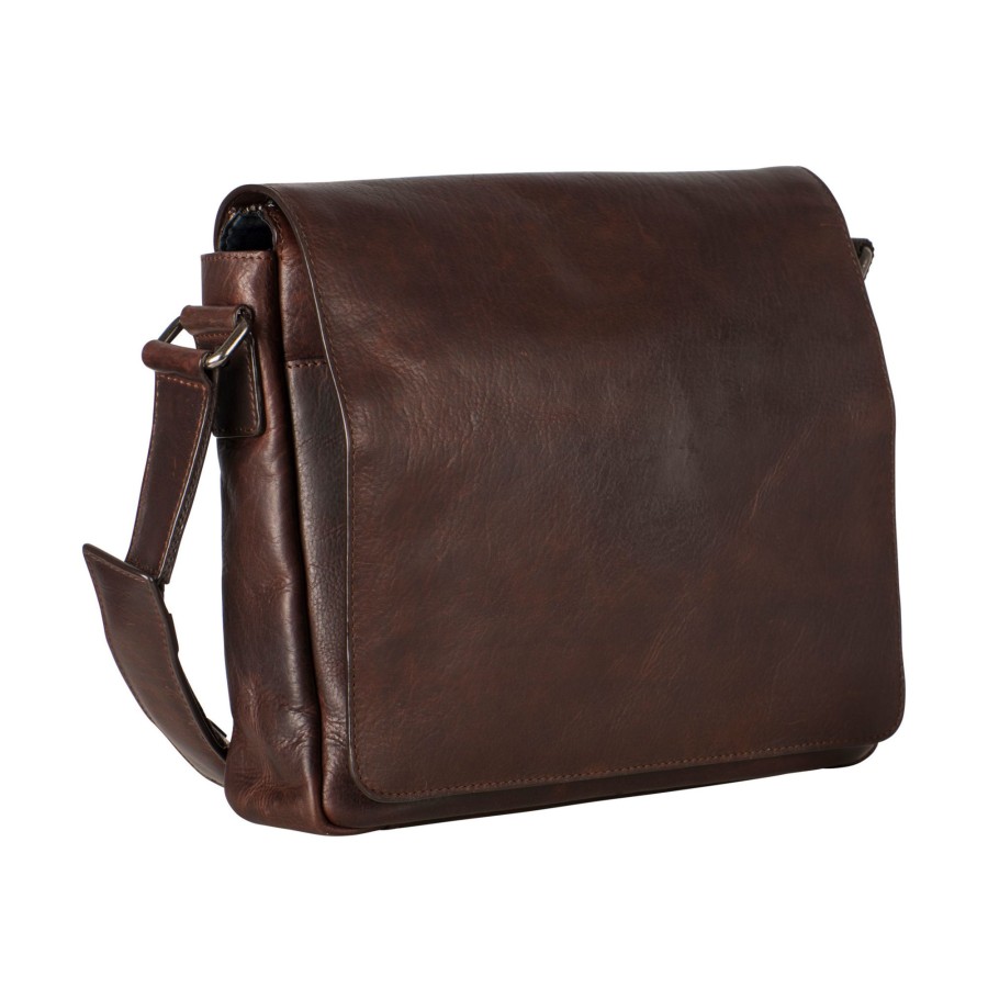 Hot Leonhard Heyden Leonhard Heyden Roma Messenger Bag M Brown