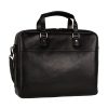 New Leonhard Heyden Leonhard Heyden Roma Zipped Briefcase 2 Compartments Black