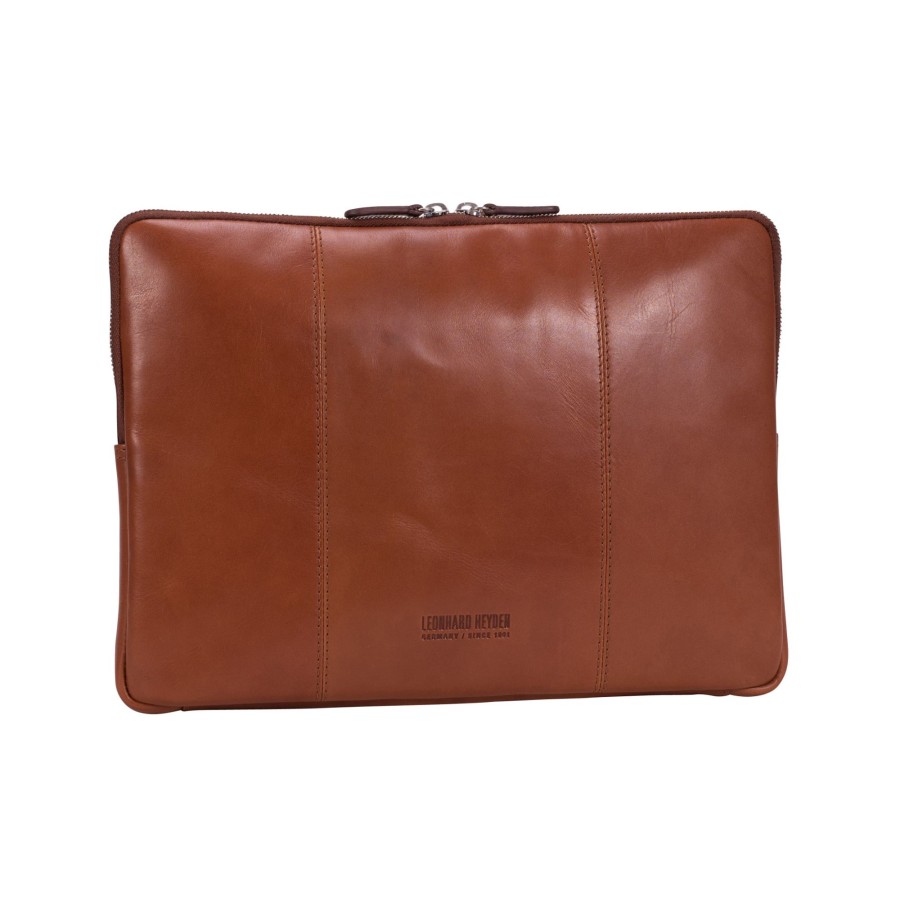 Best Leonhard Heyden Leonhard Heyden Cambridge Zipped Laptop Sleeve S Cognac