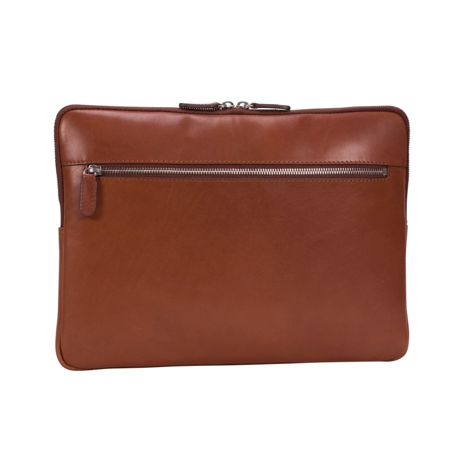 Best Leonhard Heyden Leonhard Heyden Cambridge Zipped Laptop Sleeve S Cognac