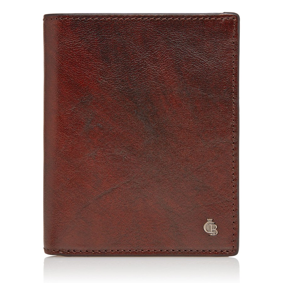 Online Castelijn & Beerens Castelijn & Beerens Rien 9 Card Tri Fold Wallet Cognac