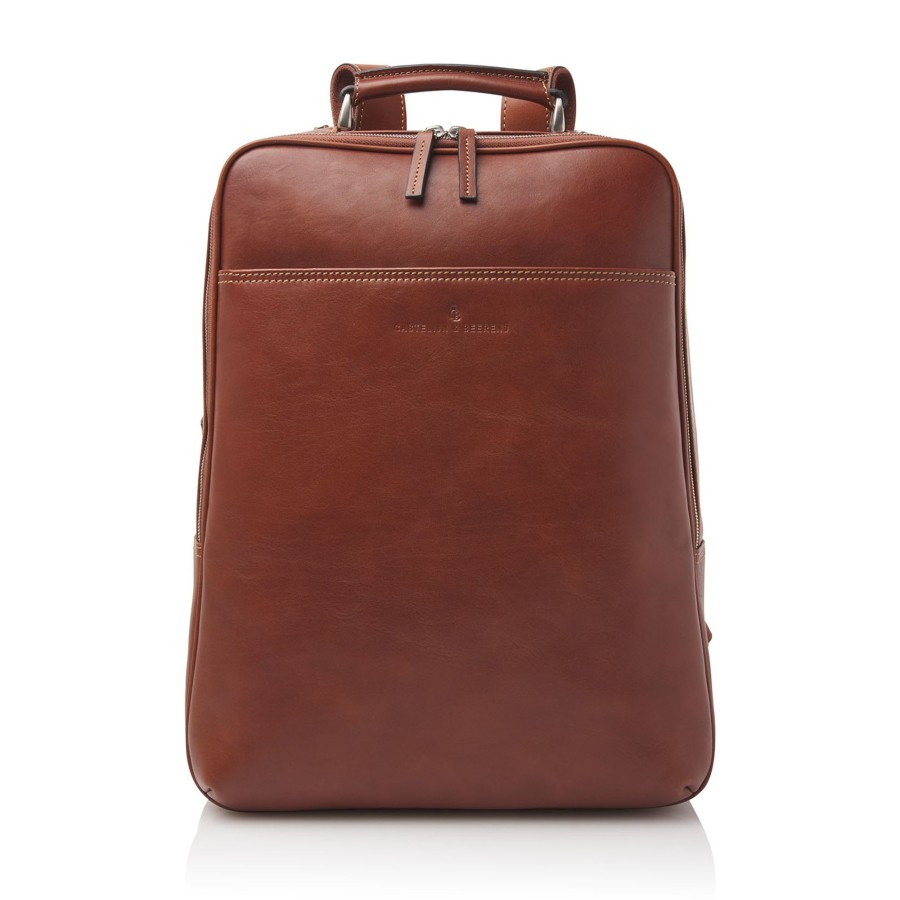 Clearance Castelijn & Beerens Castelijn & Beerens Verona Laptop Backpack 15.6" + Tablet Light Brown