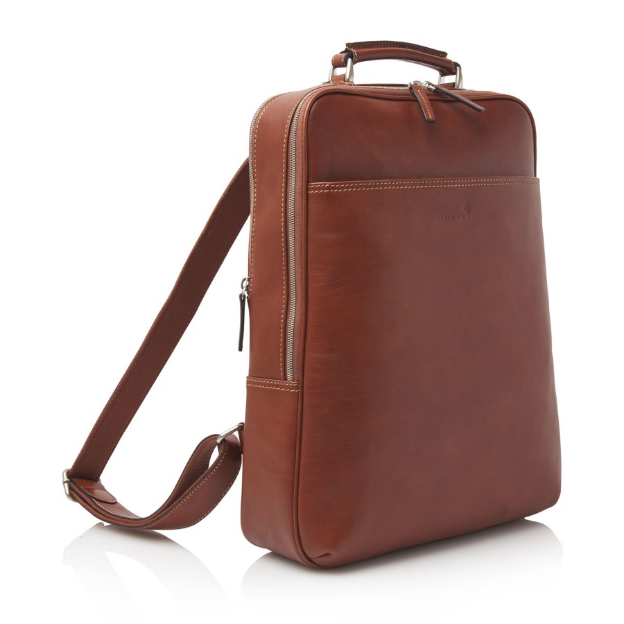 Clearance Castelijn & Beerens Castelijn & Beerens Verona Laptop Backpack 15.6" + Tablet Light Brown