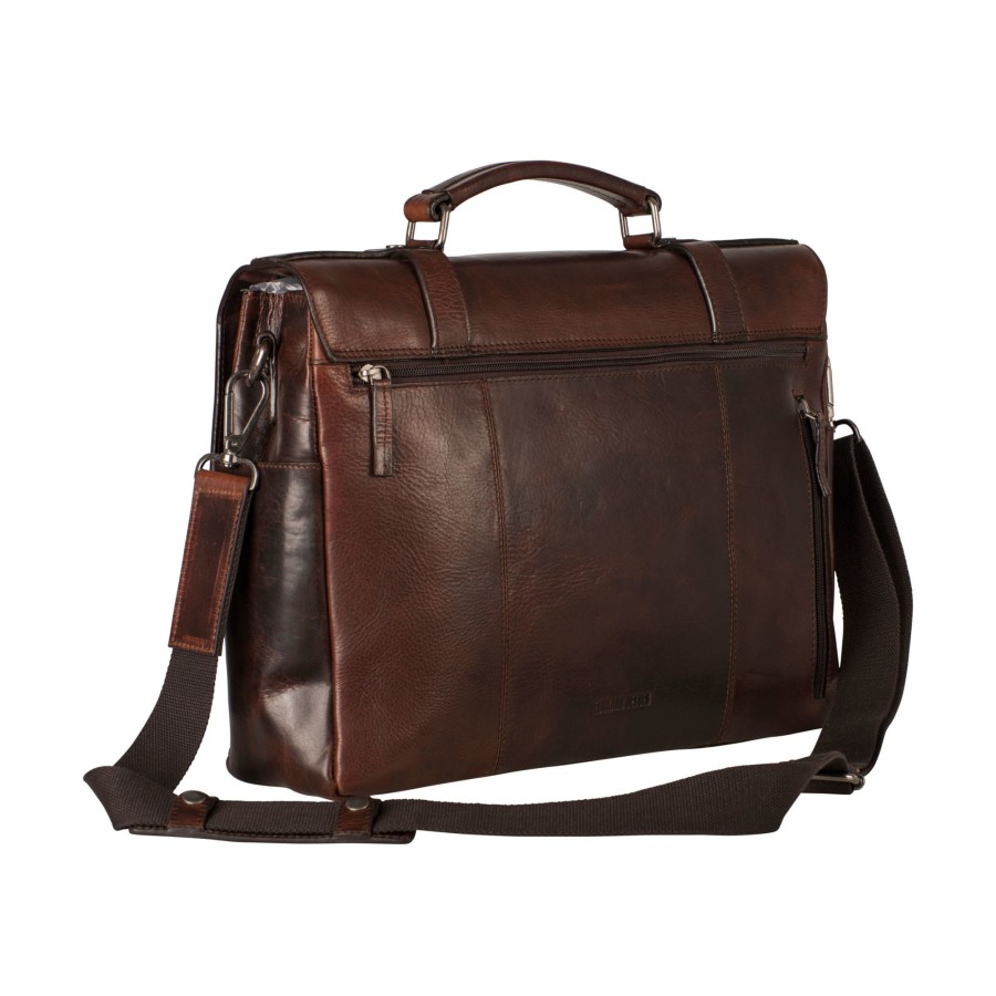 Hot Leonhard Heyden Leonhard Heyden Roma Briefcase 2 Compartments Brown