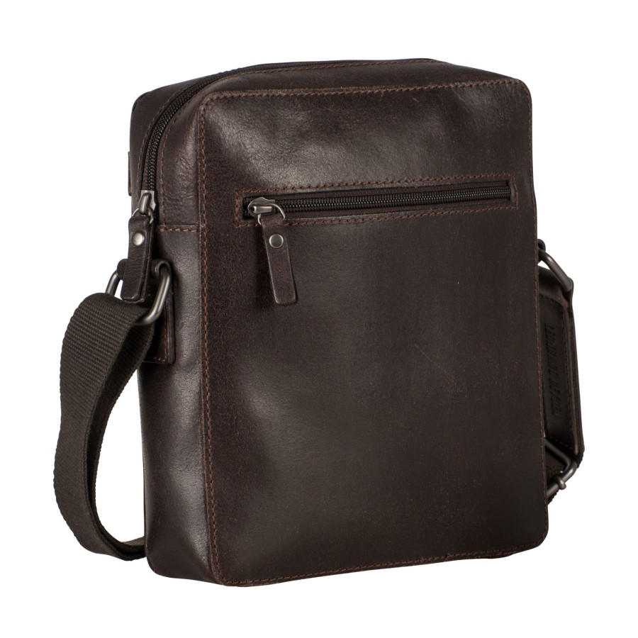 Hot Leonhard Heyden Leonhard Heyden Dakota Zipped Messenger Bag Xs Brown