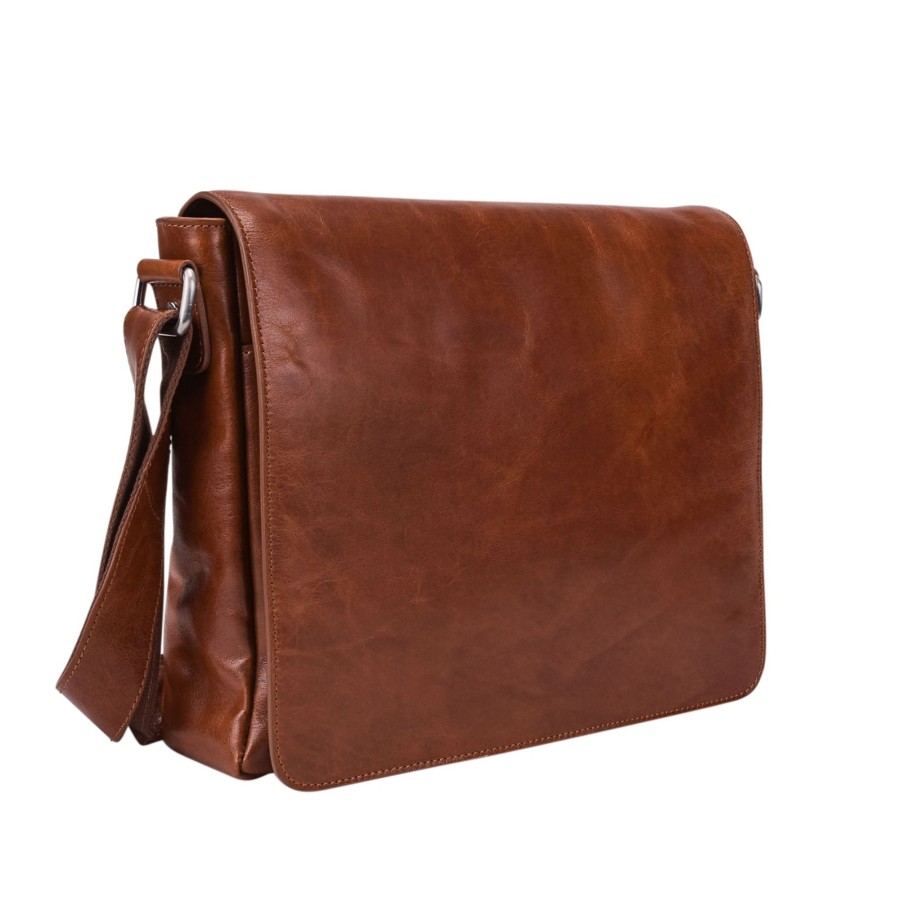 Hot Leonhard Heyden Leonhard Heyden Cambridge Messenger Bag M Cognac